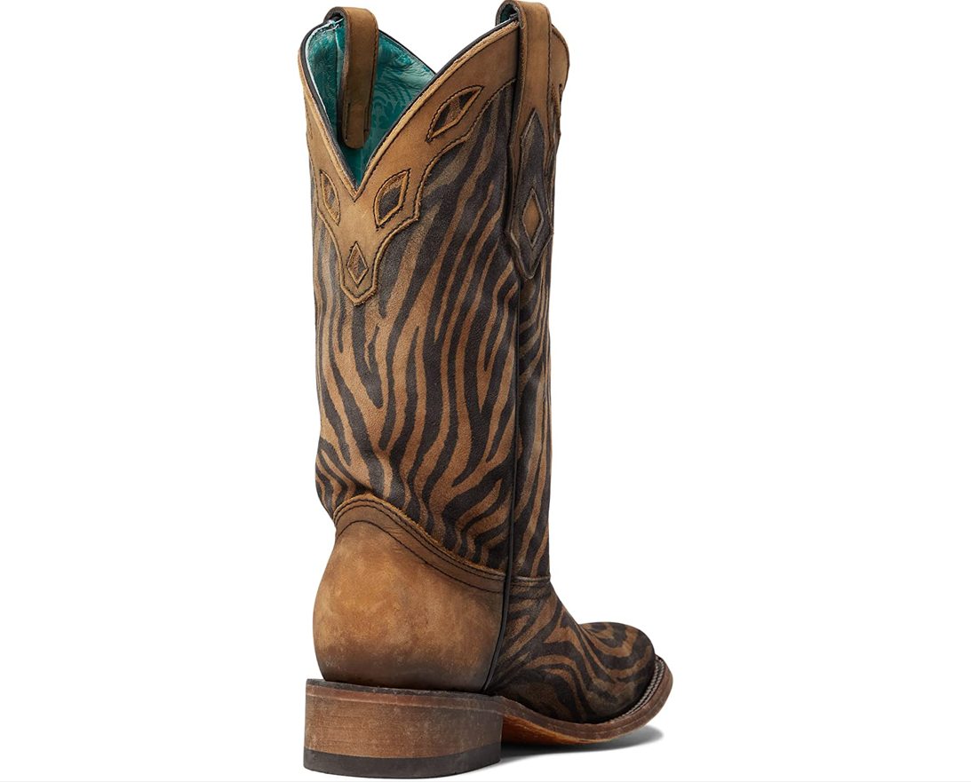 Corral Boots Zebra Saddle Boots