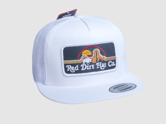 Red Dirt Hat Company Neon Buffalo White Cap