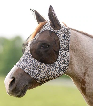 Comfort Fit Lycra Fly Mask Cheetah