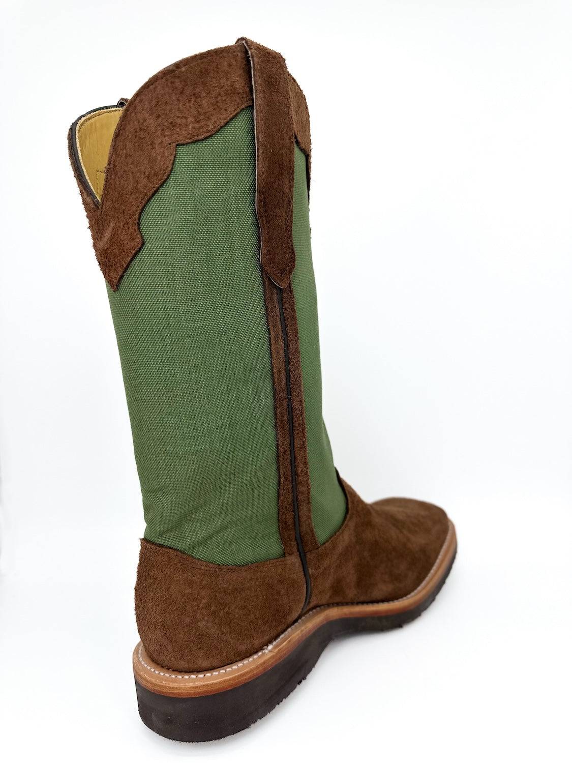 Fenoglio Chocolate Fuji Roughout with Viper Cloth Boots