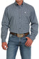 Cinch Men's Navy Blue Plaid Long Sleeve Button Down Western Shirt