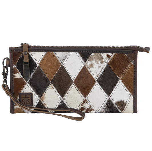 STS Ranchwear Diamond Cowhide Clutch