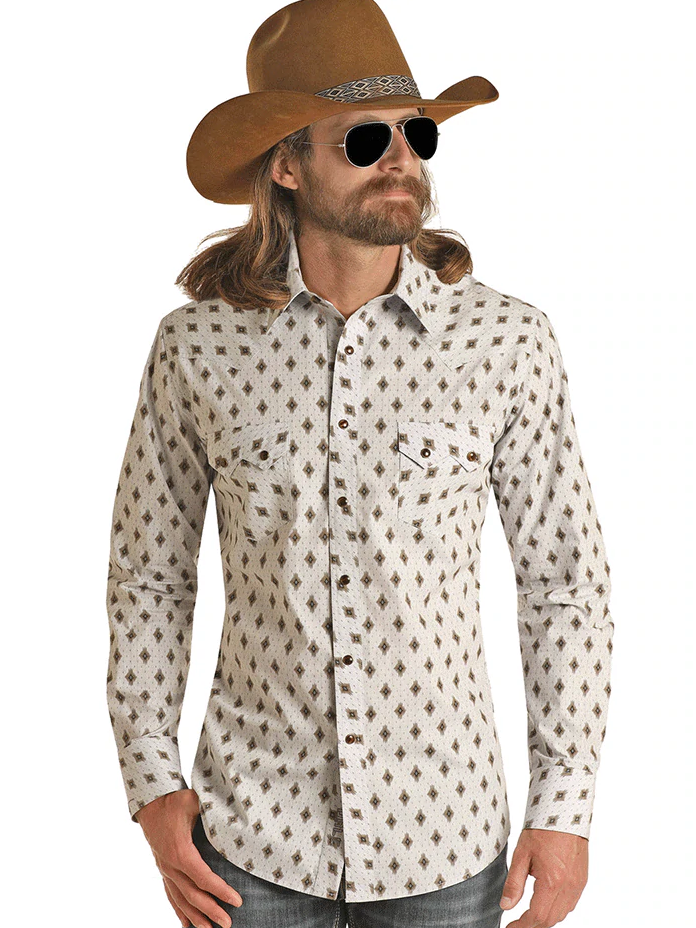 Rock & Roll Long Sleeve Printed Snap Shirt