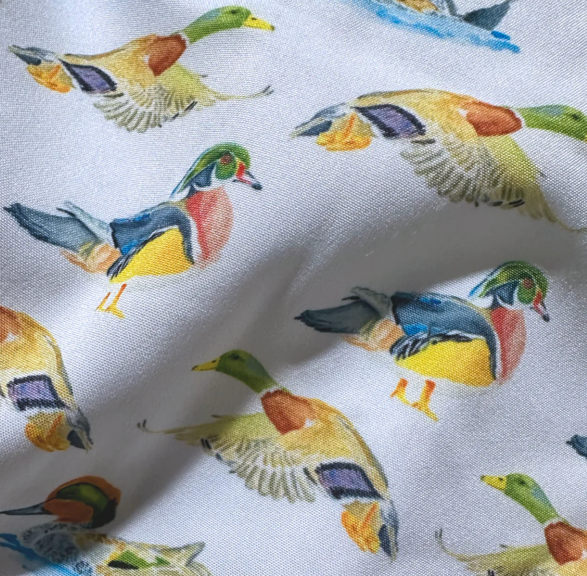 Blue Quail Ducks Short Sleeve Romper