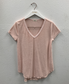 Dylan Terry V-Tee Pink S