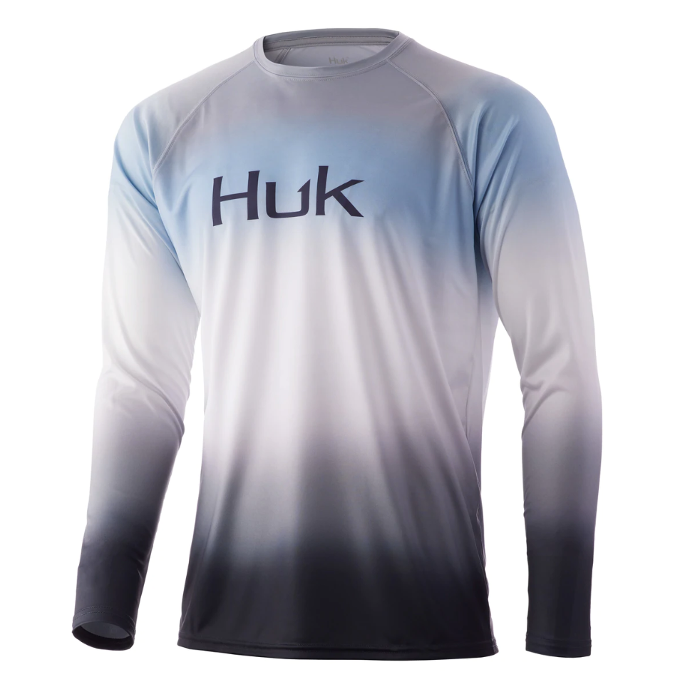 Huk Long Sleeve Flare Fade Pursuit Shirt Overcast Grey S