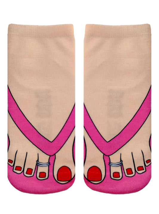 Flip Flops Pale Ankle Sock