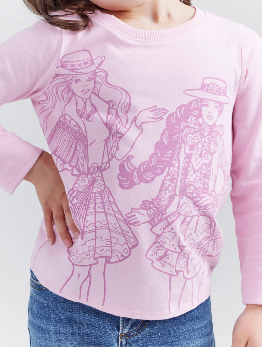 WRG Girls Barbie LS Tee