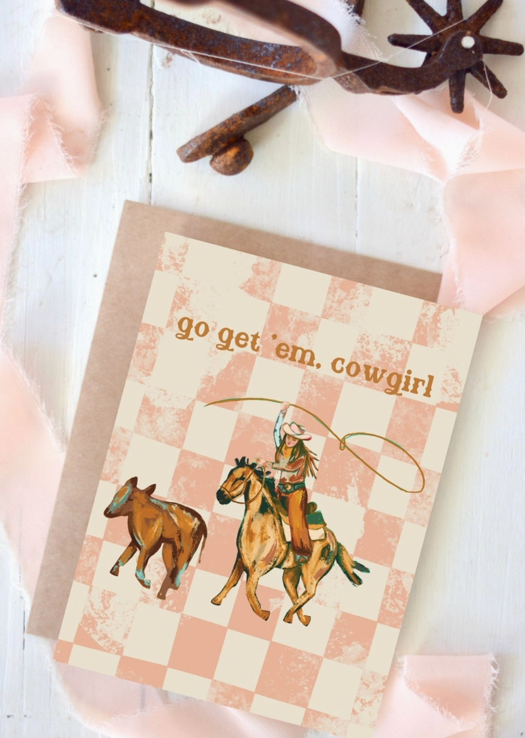 Go Get Em Cowgirl Card