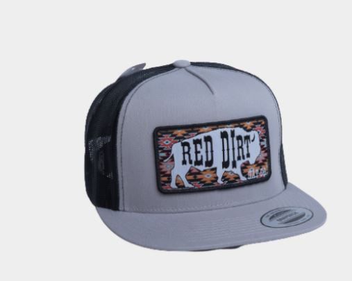 Red Dirt Great White/Silver Black Cap