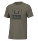 Huk Stacked Logo Tee Overland Trek LG