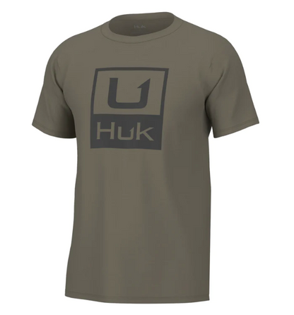 Huk Stacked Logo Tee Overland Trek SM