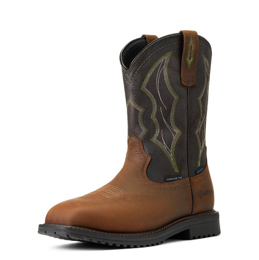 Ariat RigTek H2O Composite Safety Toe Work Boot 7 D