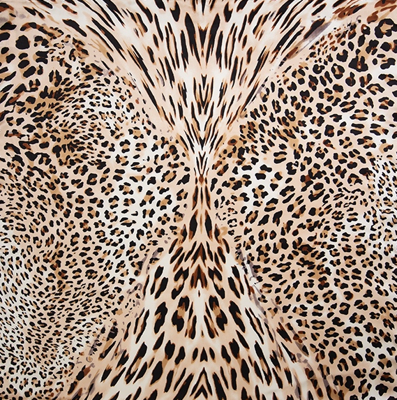 Leopard Charmeuse Silk Scarf