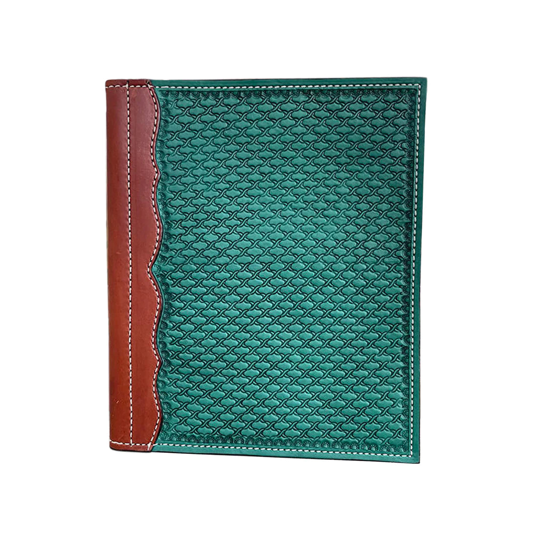 Alamo Saddlery Large Portfolio with Turquoise Tooling