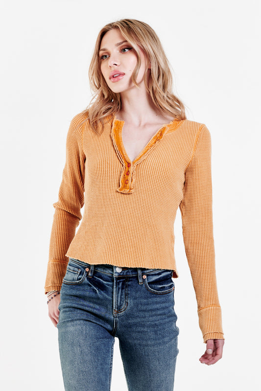 Dear John Luna Thermal Top in Golden Glow