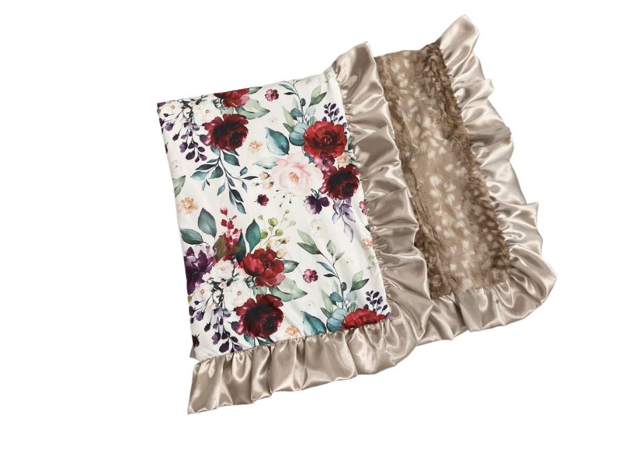 Lush Floral Fawn Blanket