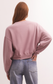 Z Supply, Classic Crew Sweatshirt Shadow Mauve