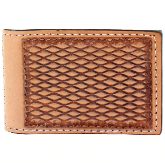 Double J Saddlery Hand Tooled Money Clip