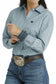 Cinch Women's Tencel Stripe Blue & White Western Shirt