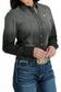 Cinch Womens Pearl Snap Western Shirt in Black Denim