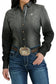 Cinch Womens Pearl Snap Western Shirt in Black Denim