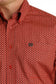 Cinch Men's Red Geometric Print Western Shirt