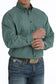 Cinch Men's Green Geometric Print Long Sleeve Western Shirt