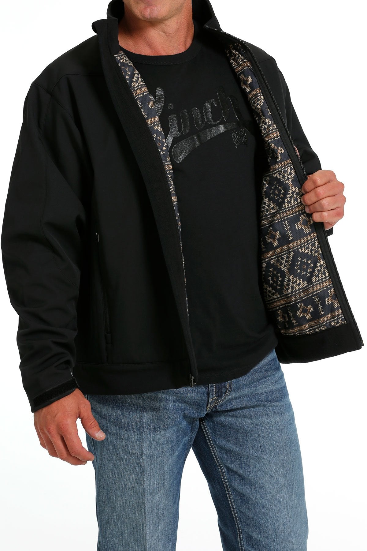 Cinch Men's Solid Bonded Jacket in Black