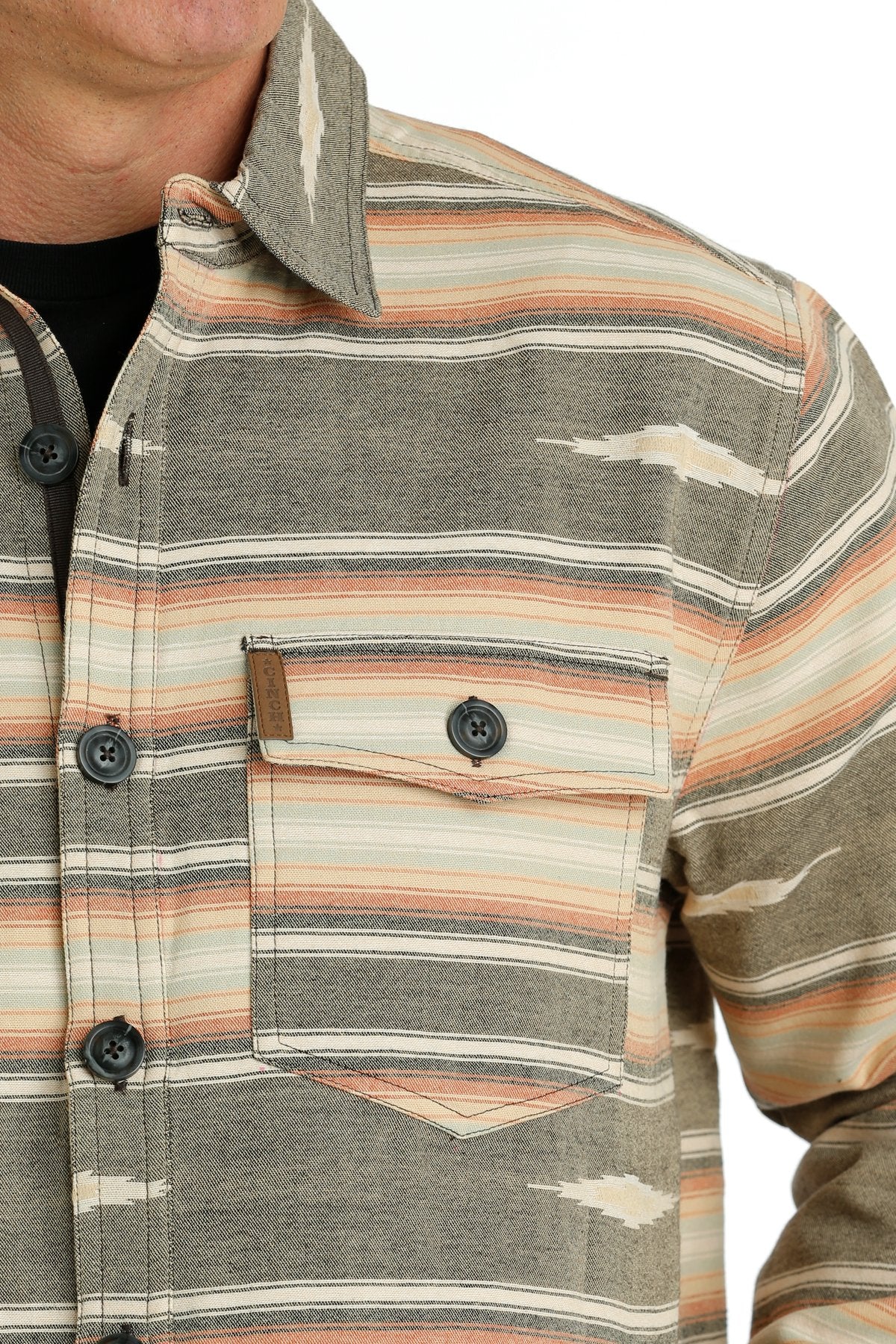 Cinch Southwestern Jacquard Shirt Gray Jacket