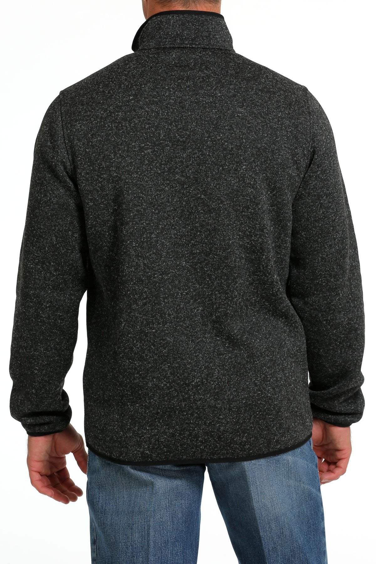 Cinch Men's Charcoal 1/4 Zip Pullover Sweater