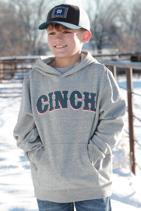 Cinch Boy's Hoodie in Gray