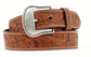 Nocona Mens Tooled Western Belt Tan 34