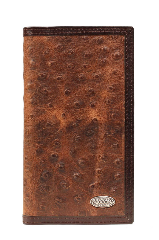 Nocona Rodeo Brown Vintage Ostrich Wallet