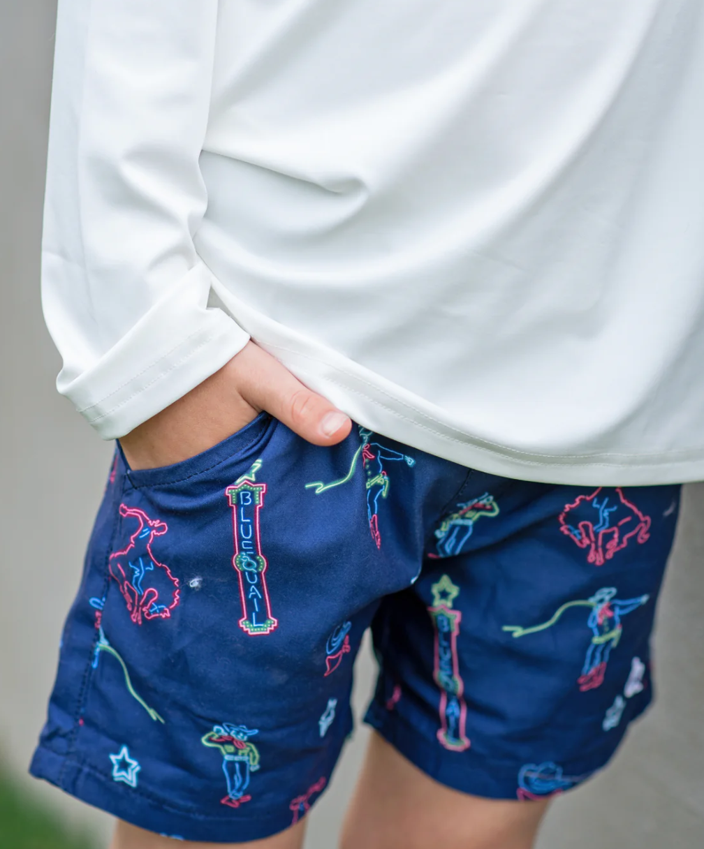 Blue Quail Neon Rodeo Swim Trunk