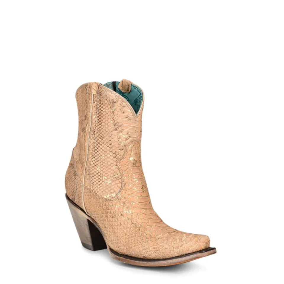 Corral Boots Honey Python Ankle Boots