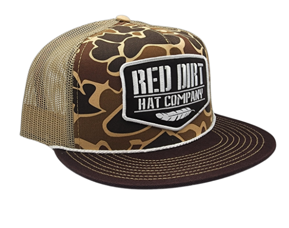 Red Dirt Hat Company Old Skool Duck Camo/Tan 5 Panel Hat