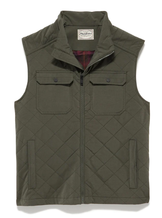 Olive Quilted Vest