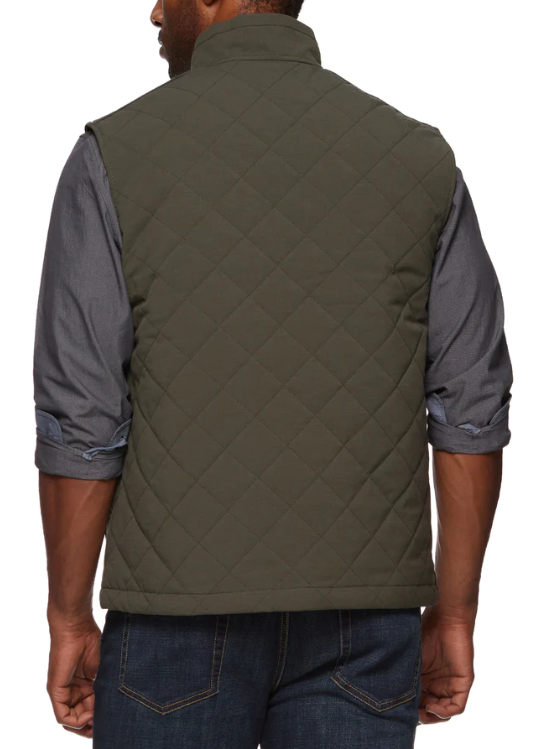 Olive Quilted Vest