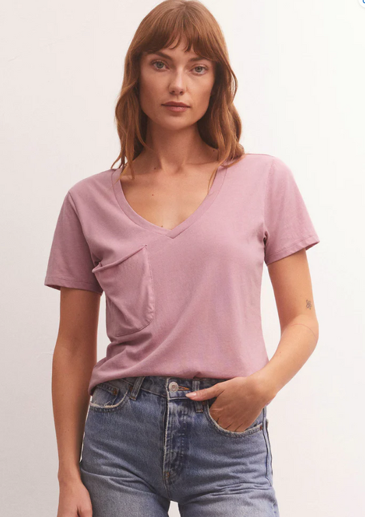 Z Supply Mauve Pocket Tee