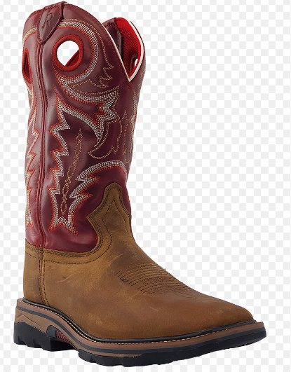 RW Adobe Brown Buf W Cherry Red Boot 7 D