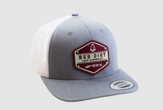 Red Dirt Arrowhead Heather Grey/White 6 Panel Hat