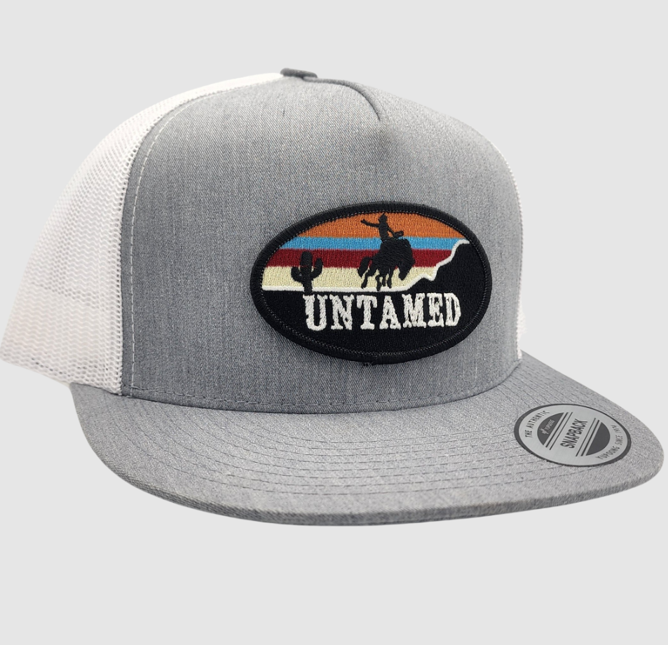 Red Dirt Hat Co Untamed Heather Grey/White 5 Panel Hat