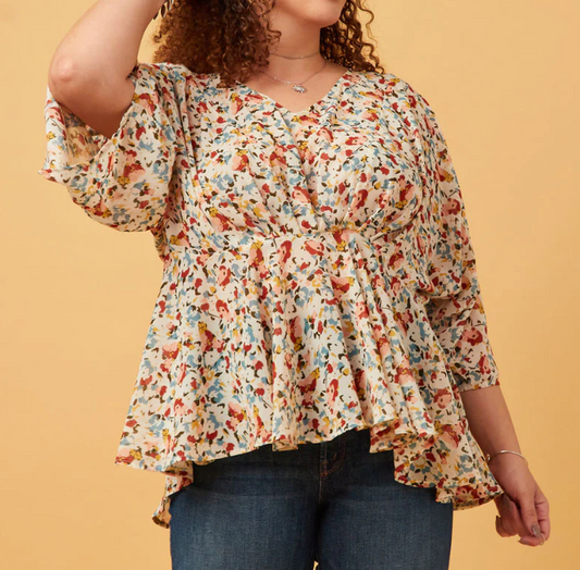 Hayden Floral Plus Top