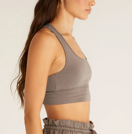 Z Supply Sia Tank Bra Moss Grey XS