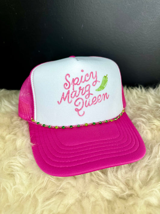 Spicy Marg Queen Pink Trucker Cap