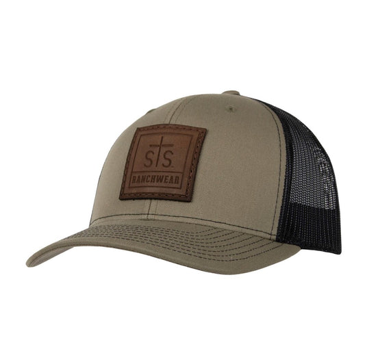 STS Lasered Leather Square Tornado Cap