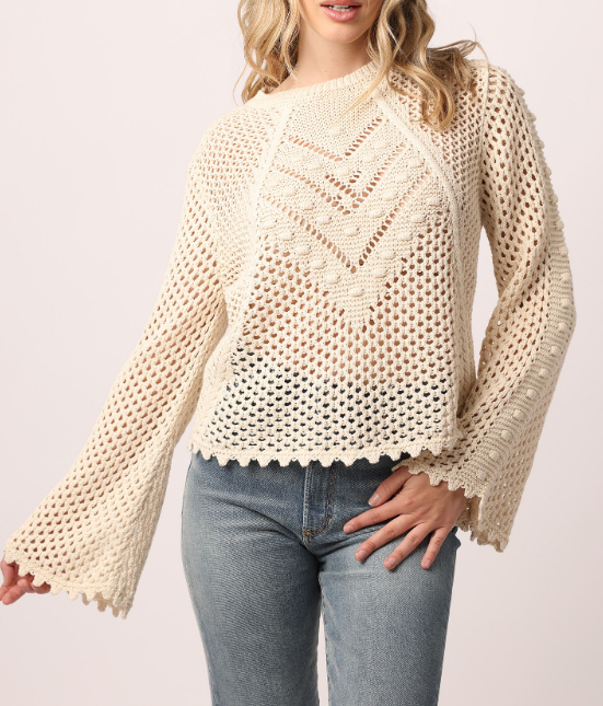 Meryl Bell Sleeve Sweater Vintage Cream XS
