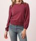 Angelina 3/4 Qtr Sleeve Rosewood Top