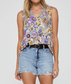 Fia Sleeveless Top Watercolor Floral LG